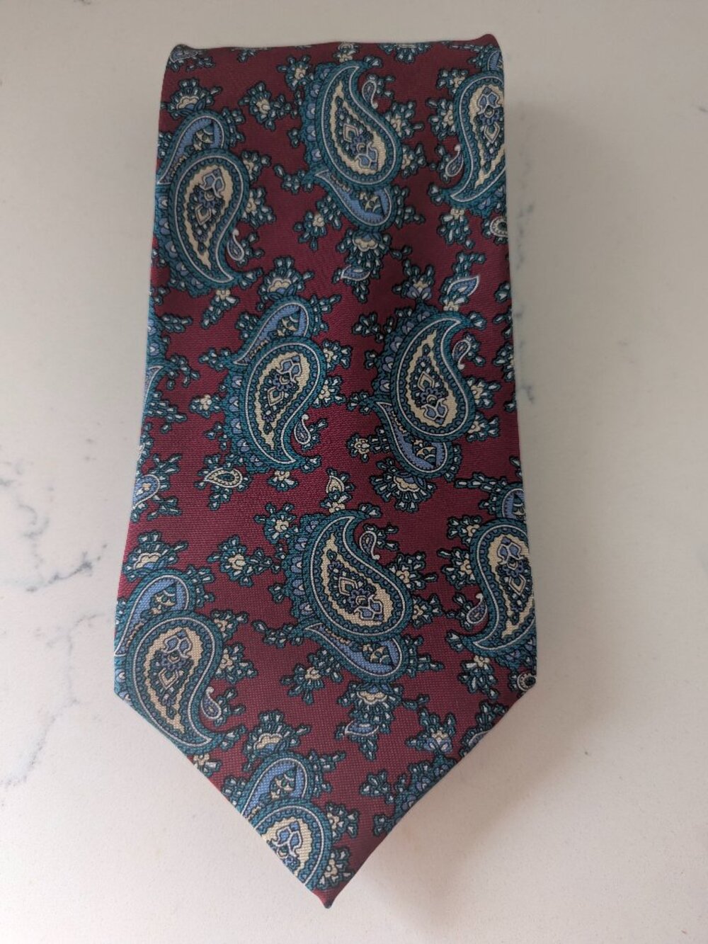 Leonardo Strelli paisley tie 3.75" 100% silk Made in Italy